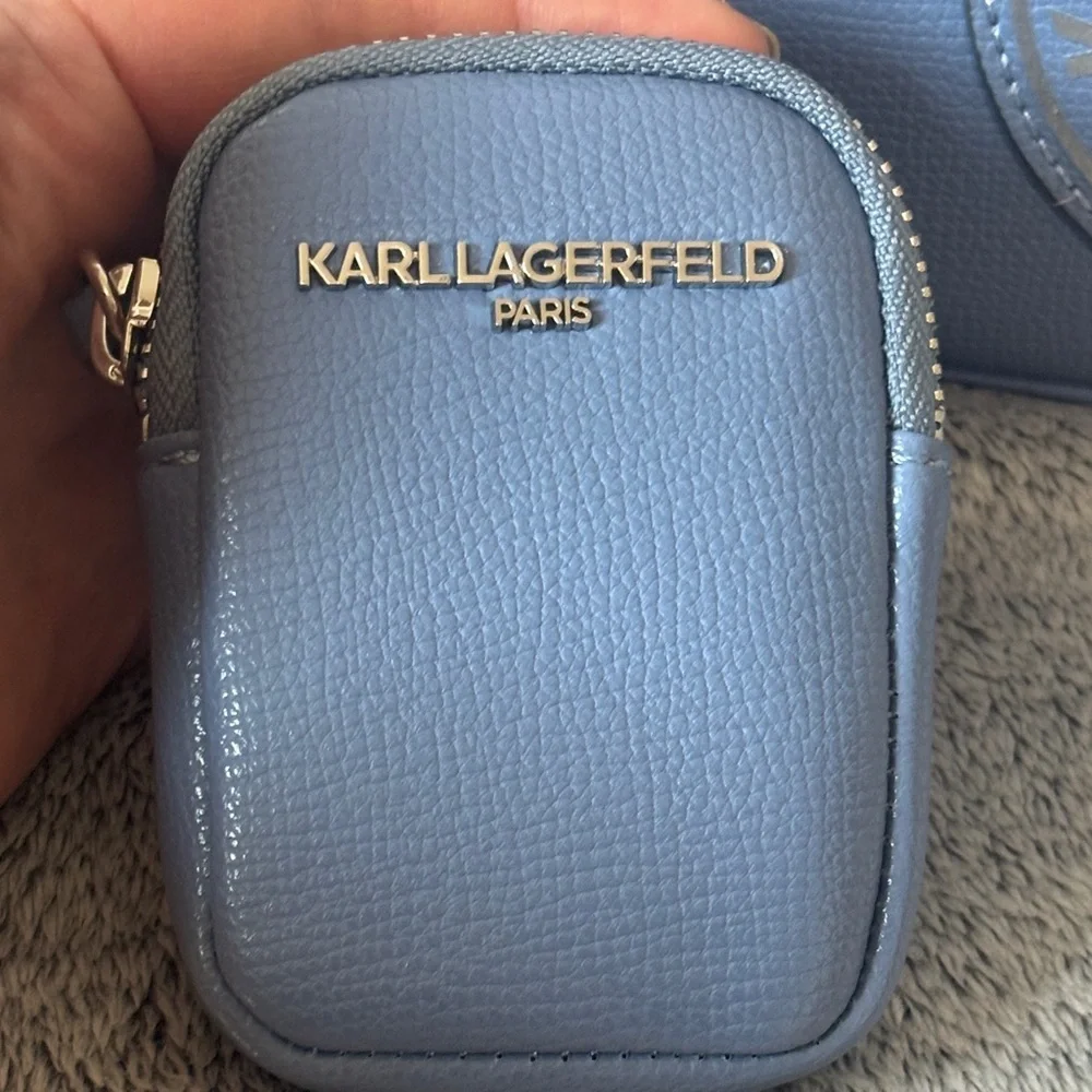NWT Karl Lagerfeld Paris Maybelle Camera Crossbody bag - Blue Fog - Picture 14 of 16
